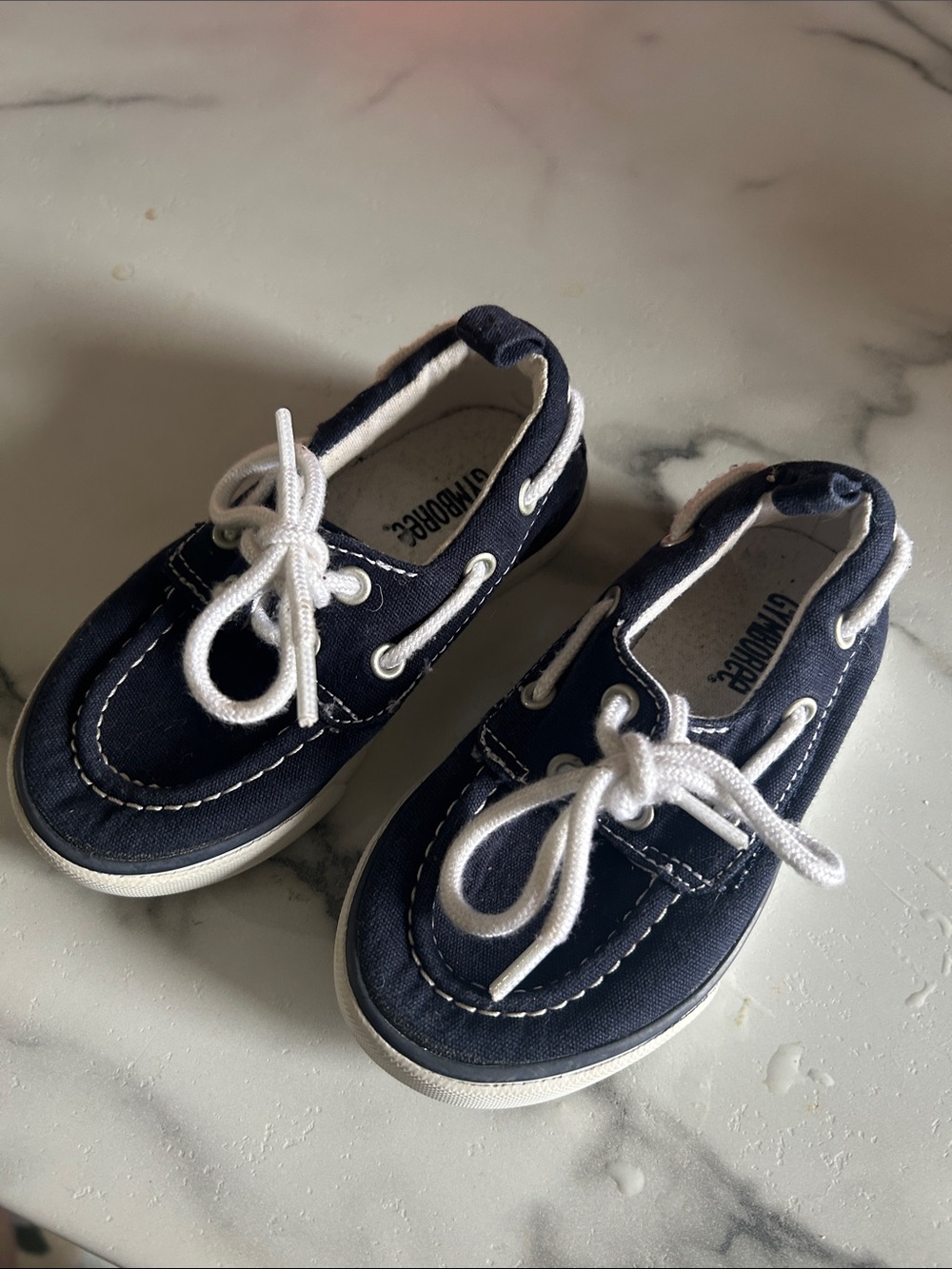 Gymboree Navy and White Kids Canvas Boat Sneakers